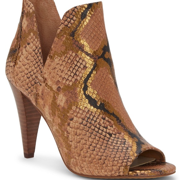 Vince Camuto Shoes - Snakeskin peep toe booties